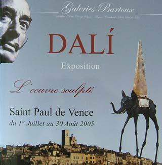 image of brochure of Dali's sculpture exhibit in St Paul